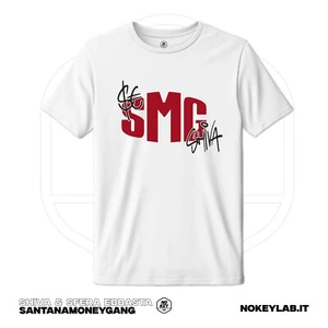 T-shirt Sfera Ebbasta e Shiva Santana money gang SMG Album Rap - Zdjęcie 1 z 5