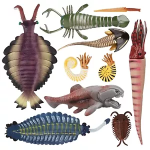 10 Prehistoric Ancient Marine Creature Animal Figures Cambrian Sea TOYMANY - Picture 1 of 7
