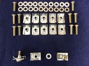 FAIRING PANEL metal clips M6 6MM yamaha r1 r6 kawasaki stainless steel bolts x10 - Picture 1 of 1