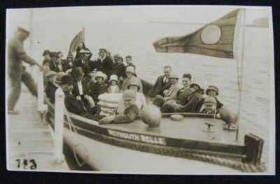 VINTAGE RP POSTCARD EARLY WEYMOUTH BELLE BOAT DORSET - Image 1 of 2