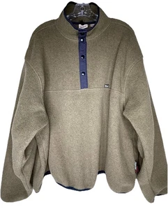 Vintage Woolrich Polartec Snap Fleece Pullover Jacket Green Men’s Size 2XL - Picture 1 of 11