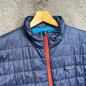 Chaqueta Patagonia Nano Puff Para Hombre Pequeña Azul Marino PrimaLoft Ligera Aislada - Imagen 1 de 21