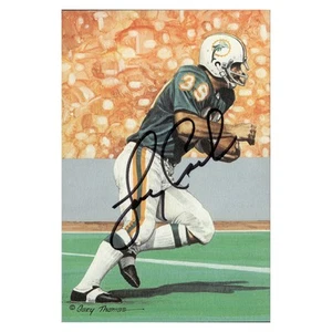 Larry Csonka Miami Dolphins Autographed Signed Goal Line Art Card #282 (JSA COA) - Picture 1 of 2
