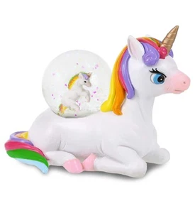 COTA Globa Unicorn Snow Globe Decor - Beautiful Snow Globe Pink Sparkle Rainb... - Picture 1 of 7
