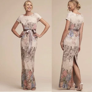 Abito Adrianna Papell Melinda dipinto motivo floreale tg 4 nuovo senza etichette matrimonio formale - Foto 1 di 14