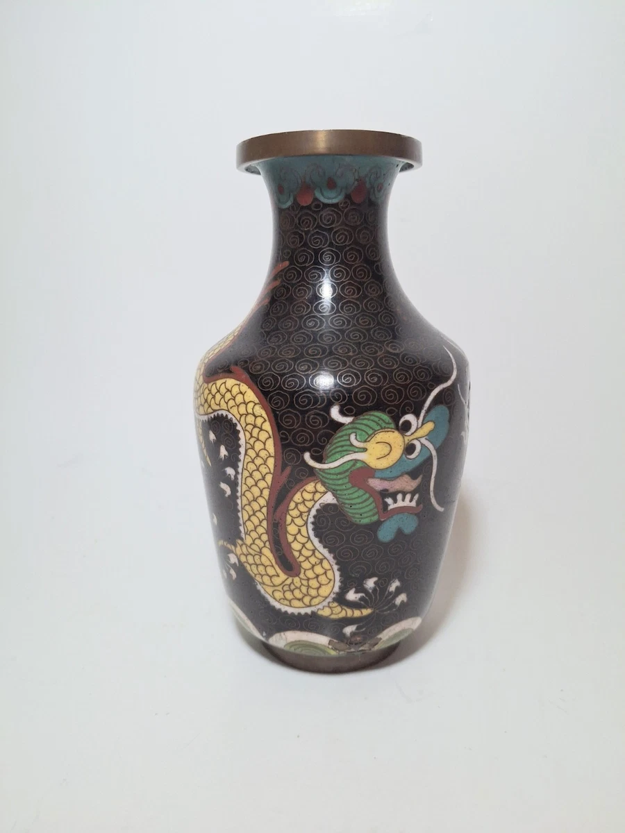 亚洲古董景泰蓝龙在中国古董花瓶| eBay