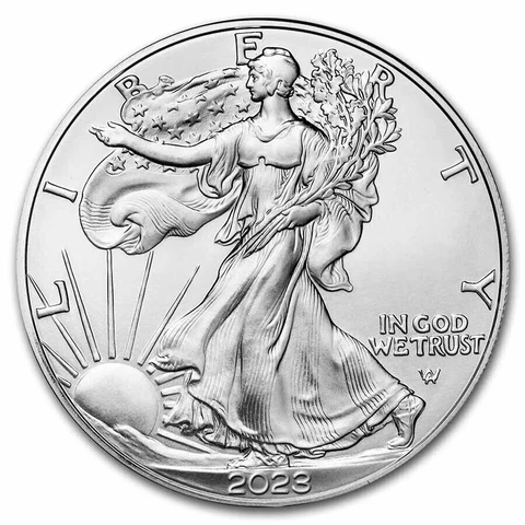 2023 American Silver Eagle .999 Fine Silver 1 oz $1 BU Coin New Cover