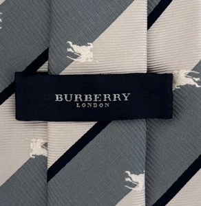 Burberry London Tie. Logo. 100% Silk. Made In Italy. Authentic. - Picture 1 of 8
