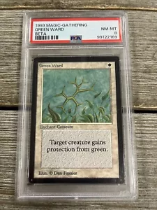 PSA 8 1993 Magic The Gathering Green Ward Beta - Picture 1 of 2