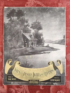 RARE Sheet Music When Candle Lights are Gleaming Hugh Wynne Clayton Hallowell - Picture 1 of 1
