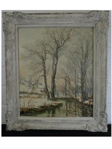 Edouard Planchais 1909-1995 - Maas - Meuse bei Vaucouleurs im Winter - Bild 1 von 15