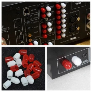 200Pcs for AV Receiver Amp Audio RCA Socket Jack Protector Dust Cap Cover - Imagen 1 de 7