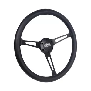 Kyostar Universal 15" 380mm Deep Corn Leather Steering Wheel & Horn Racing Sport - Picture 1 of 9