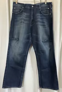 Azzure Love Life Denim Perfect Fit Mens Straight Leg Blue Jeans Denim 38x34 Reg - Picture 1 of 19