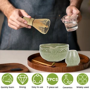 Matcha Tool Kit with Matcha Strainer Safe Exquisite Ceramic Matcha Set for elpRQ - Picture 1 of 11