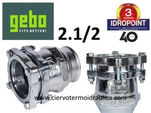 RACCORDO A COMPRESSIONE GEBO FEMMINA 2.1/2 FLANGIATO CON GHIERA ANTISFILAMENTO - Foto 1 di 3