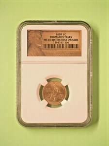 2009 Lincoln Formative NGC MS 66 RD FIRST DAY OF ISSUE - Picture 1 of 2