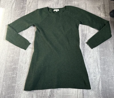 Forest Deep Green Kinross Long Ribbed Cashmere Sweater XS - Image 1 of 4