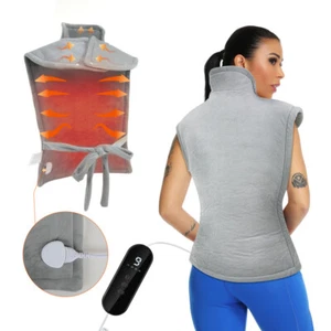 Electric Heated Pad Shawl USB Neck Wrap for Full Back Winter Warm Shoulder Care - Picture 1 of 11