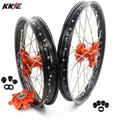KKE 21/18 Cush Drive Wheels Set for KTM EXC EXC-F XCW 125-530 2003-2024 Orange - image 1 of 4