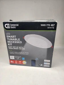 Commercial Electric 50292 6 in. Smart Hubspace Ultra Slim RGB+W LED Recessed Kit - Picture 1 of 2