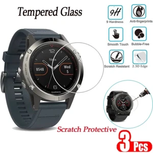 3PCS Film Screen Protector Tempered Glass For Garmin Fenix 5 6S 6X 7 7S 7X 7Pro - Picture 1 of 8