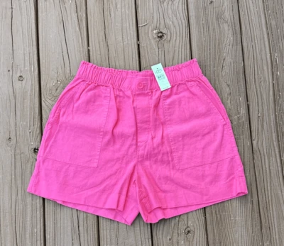Ann Taylor Loft Women’s Pink High Rise Linen Shorts Size  S NWT - Image 1 of 4
