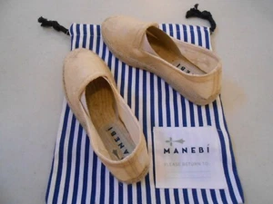 SIZE 43 MANEBI ESPADRILLE P11N00 CHAMPAGNE COLOR NEW SHOES BAG SPAIN US SIZE 12 - Picture 1 of 9