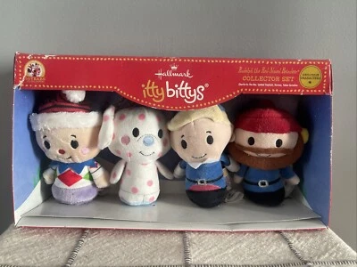 Hallmark Itty Bittys Rudolph The Red-Nosed Reindeer 50th Collector Set - New - Image 1 of 4