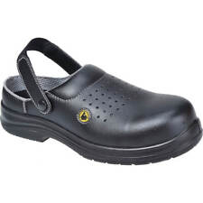 Portwest Compositelite ESD Perforated Safety Clogs Black Size 11