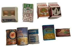 Play Food For Kids Kitchen Mixed Lot 8pc Eggs Milk Juice Peas - Picture 1 of 6