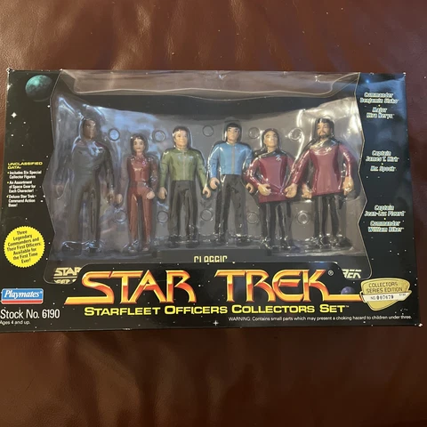 NEW STAR TREK STARFLEET OFFICERS COLLECTORS SET ACTION FIGURES Playmates 6190 Cover