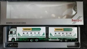 Herpa Lkw 1:87 Mercedes Actros Jumbo-Wechselbrücken-Hz××Spedition Höhner/Empur×× - Bild 1 von 3