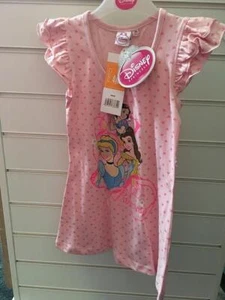 Sommer Nachthemd Mädchen Disney Prinzessin rosa mit Etikett - Bild 1 von 4