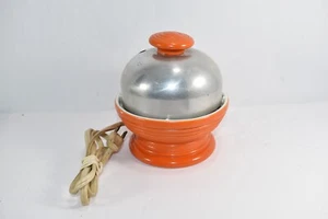 1930'S  HANKSCRAFT CO. FIESTA ORANGE 'GO-ALONG' EGG COOKER/POACHER - Picture 1 of 6
