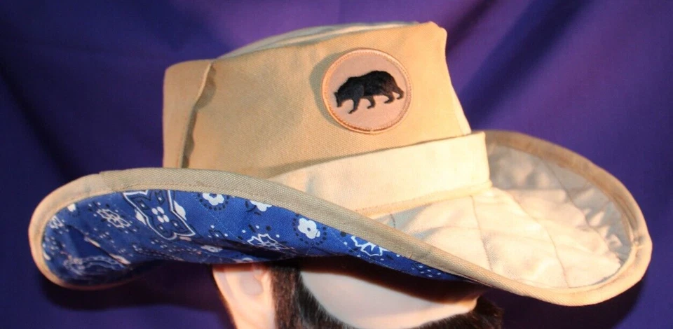 Talla 7 3/8 o L Fedora Hecho de Mono Llave Azul Tostado Western ÚNICO Sombrero de Vaquero Foto 1 de 4