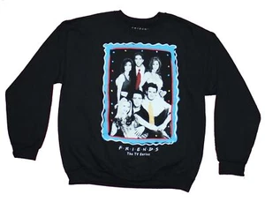 Friends TV Mens Crewneck Sweatshirt - Classic Blue Outlined Photo Group - Picture 1 of 1