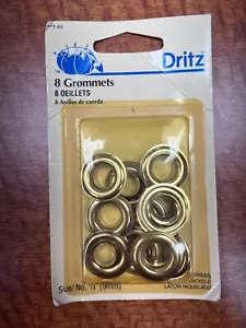 "NUEVO Paquete de 8 Latón Dritz de 3/8" - Ojales a prueba de óxido - Imagen 1 de 2