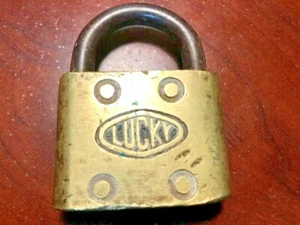 Vintage Brass LUCKY LOCK - Price Drop - Picture 1 of 2