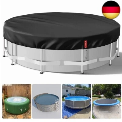 VniYors Poolabdeckung Rund 366, Pool Abdeckplane, Uv-Schutz Pool Abdeckplane - Bild 1 von 4
