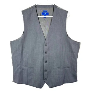 Egara 5 Button Classic Slim Fit Wool Suit Vest Mens XXL Gray - Picture 1 of 8