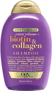 Ogx Extra Strength Extra Volume + Biotin & Collagen Shampoo for Fine Hair 385Ml - Picture 1 of 12