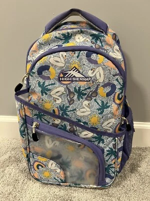 High Sierra 儿童背包 薰衣草口袋 水壶 侧口袋 标志 如原样 — 第 1/4 张图片