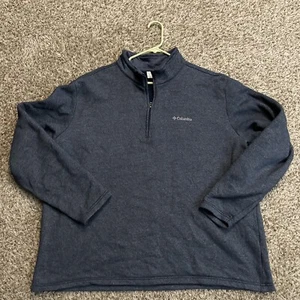 Columbia Men's Great Hart Mountain III Half Zip, Dark Navy Blue, XX-Large - Picture 1 of 10