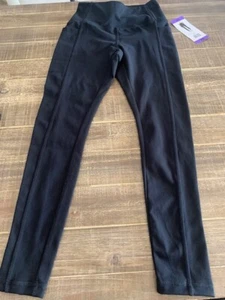 New Danskin Womens Size XSMALL Black Salt 7/8 Leggings Ankle Stretch Logo Yoga - Picture 1 of 9
