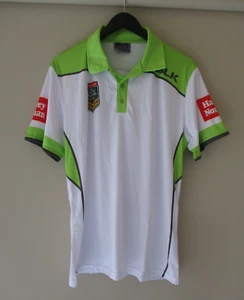 BLK NRL GREEN WHITE Touch Football Rugby League Harvey Norman Polo Shirt Jersey - Picture 1 of 8