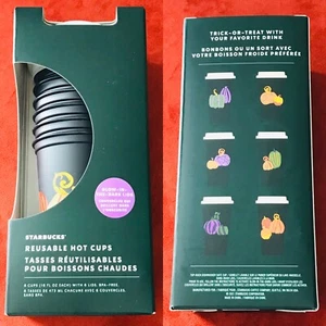 STARBUCKS 2021 New-in-Box HALLOWEEN Glow-in-the-Dark Collectible Cup Set - Picture 1 of 8