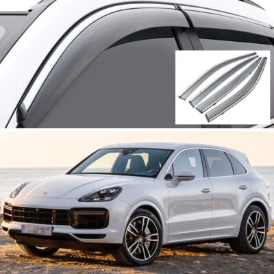 Para Porsche Cayenne 19-23 Visera de ventana Ventilación Parasol Protector de lluvia Visera de puerta 4X Foto 1 de 4