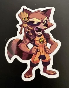 PEGATINA DE CÓMICS ROCKET MAPAON & GROOT MARVEL GUARDIANES DE LA GALAXIA (B) - Imagen 1 de 2