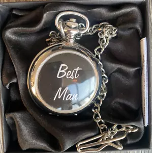 USHER Hochzeit Silber Taschenuhr Geschenkideen für Danke Gastgeschenke Ihn - Bild 1 von 2